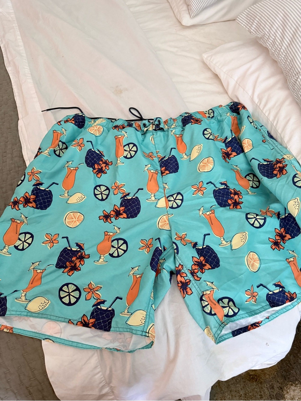 Passport Men's Aqua Tropical Cocktail Swim Shorts